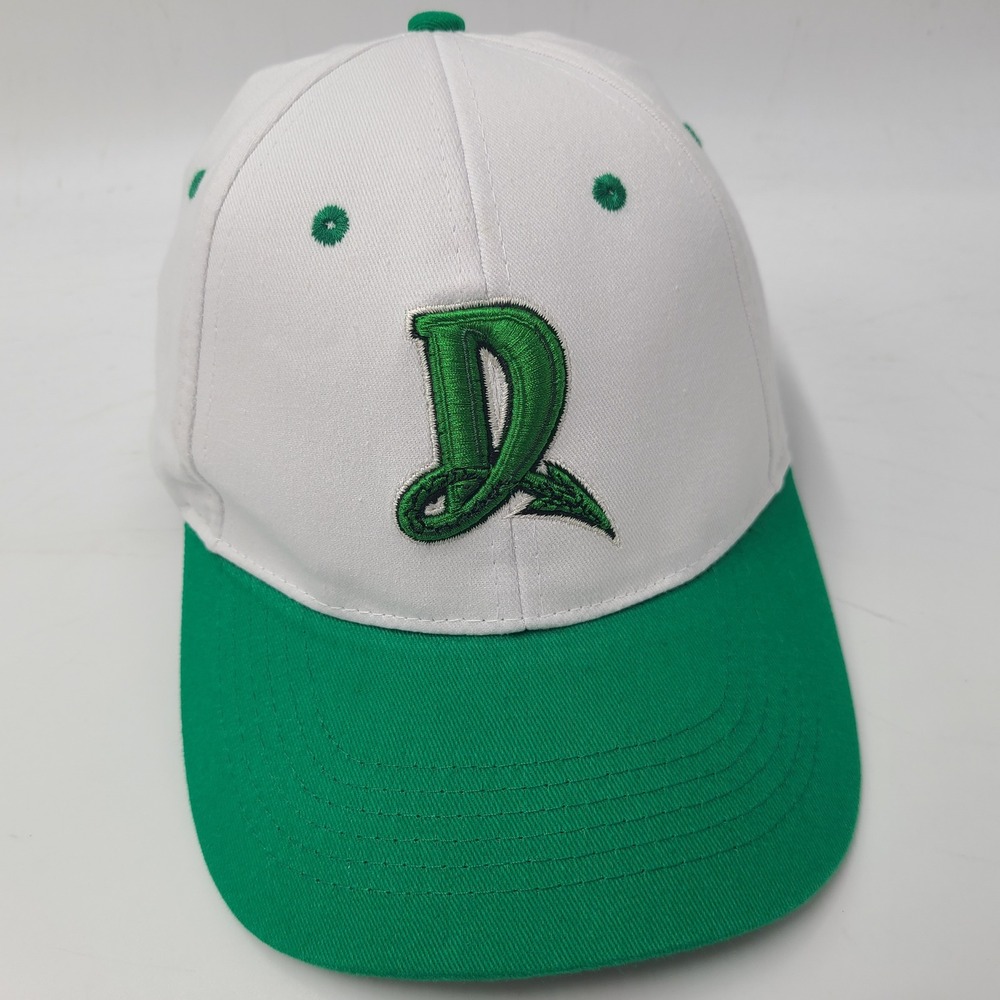 Dayton Dragons Hat Adjustable White Green‎ MiLB Baseball Logo Cotton Casual Men